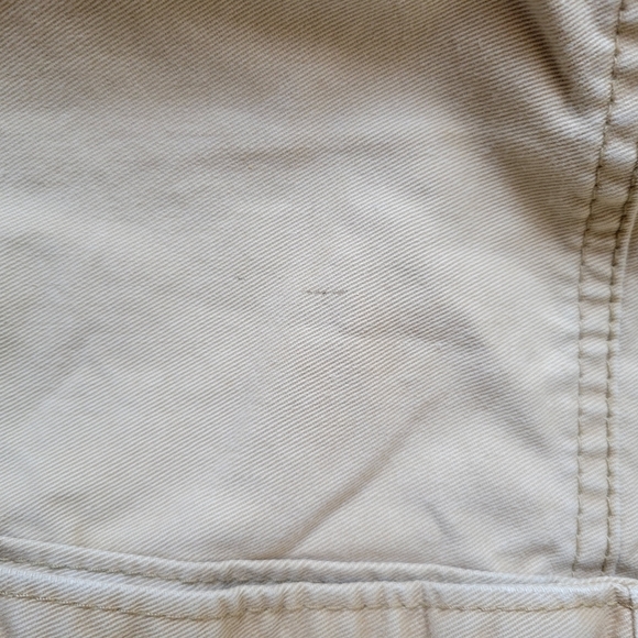 Abercrombie & Fitch Khaki Cargo Shorts Button Fly Distressed - Picture 11 of 13